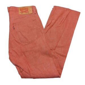 LEVI'S Men's 501 Original Jeans White Oak Cone Denim Red ~ 34 x‎ 32
